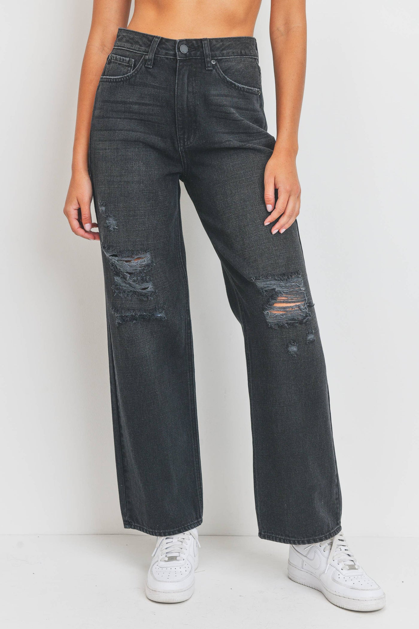 Ashley Minimal Distressed Skater Jeans