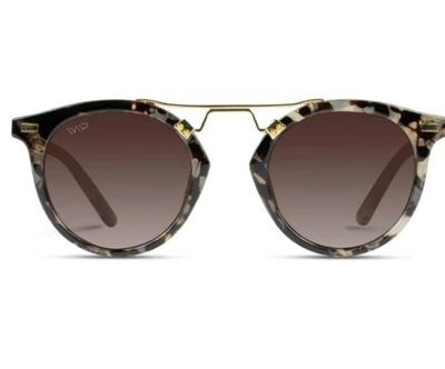 Skyler Sunglasses in Oatmeal Frame / Brown Lens