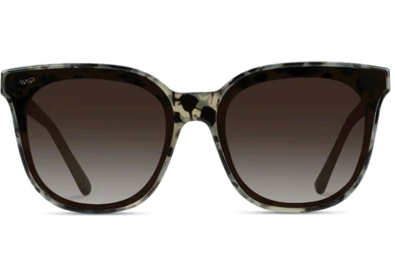 Lucy Sunglasses in Beige Tortoise Frames/Brown Gradient Lens