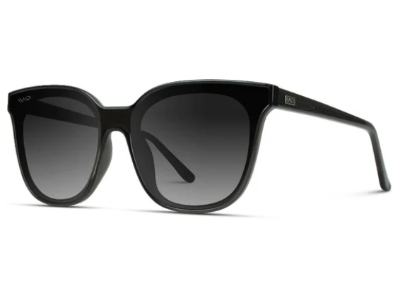 Lucy Sunglasses in Black Transparent Frame/ Gradient Black Lens