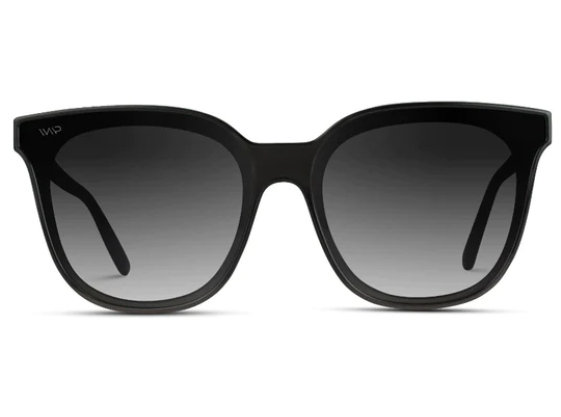 Lucy Sunglasses in Black Transparent Frame/ Gradient Black Lens