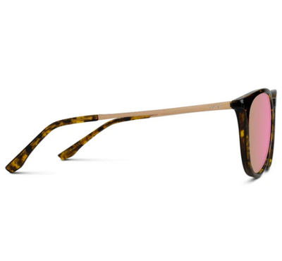 Drew Sunglasses in Tortoise Frame/Mirror Pink Lens