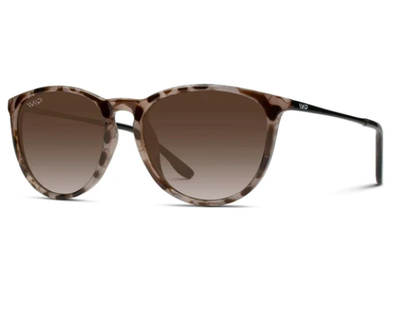 Drew Sunglasses in Blush Pink Tortoise Frame/ Brown Gradient Lens