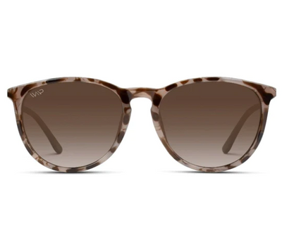 Drew Sunglasses in Blush Pink Tortoise Frame/ Brown Gradient Lens