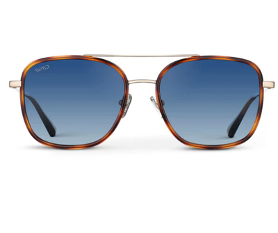 Gia Sunglasses in Brown Tortoise Frames/ Gradient Blue Lens