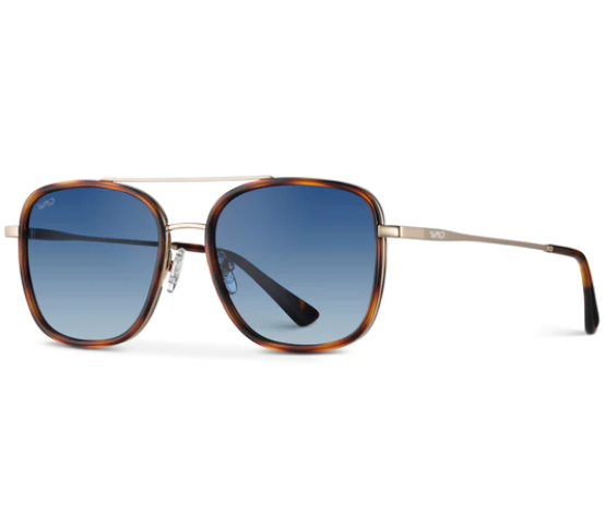 Gia Sunglasses in Brown Tortoise Frames/ Gradient Blue Lens