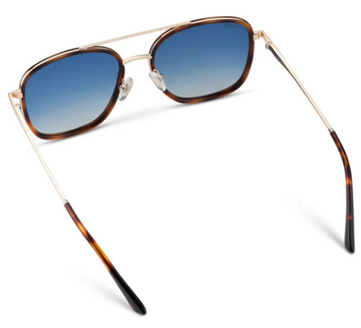 Gia Sunglasses in Brown Tortoise Frames/ Gradient Blue Lens