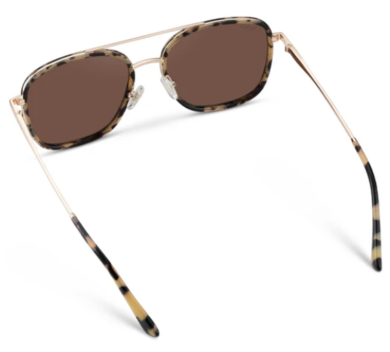 Gia Sunglasses in Beige Tortoise Frames / Brown Lens