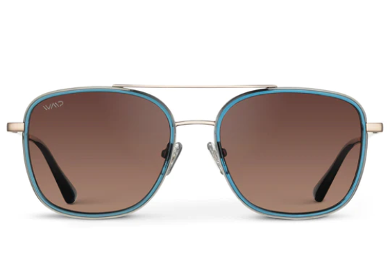 Gia Sunglasses in Crystal Cobalt Frames / Brown Lens