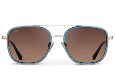 Gia Sunglasses in Crystal Cobalt Frames / Brown Lens