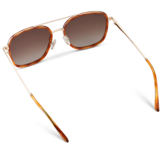 Gia Sunglasses in Sunset Tortoise Frames / Gradient Brown Lens