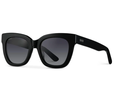 Stormi Sunglasses in Glossy Black Frames / Black Lens