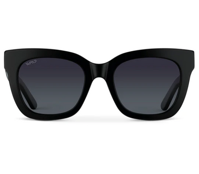 Stormi Sunglasses in Glossy Black Frames / Black Lens