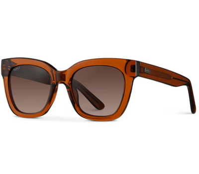 Stormi Sunglasses in Crystal Chestnut Brown Frames / Brown Lens
