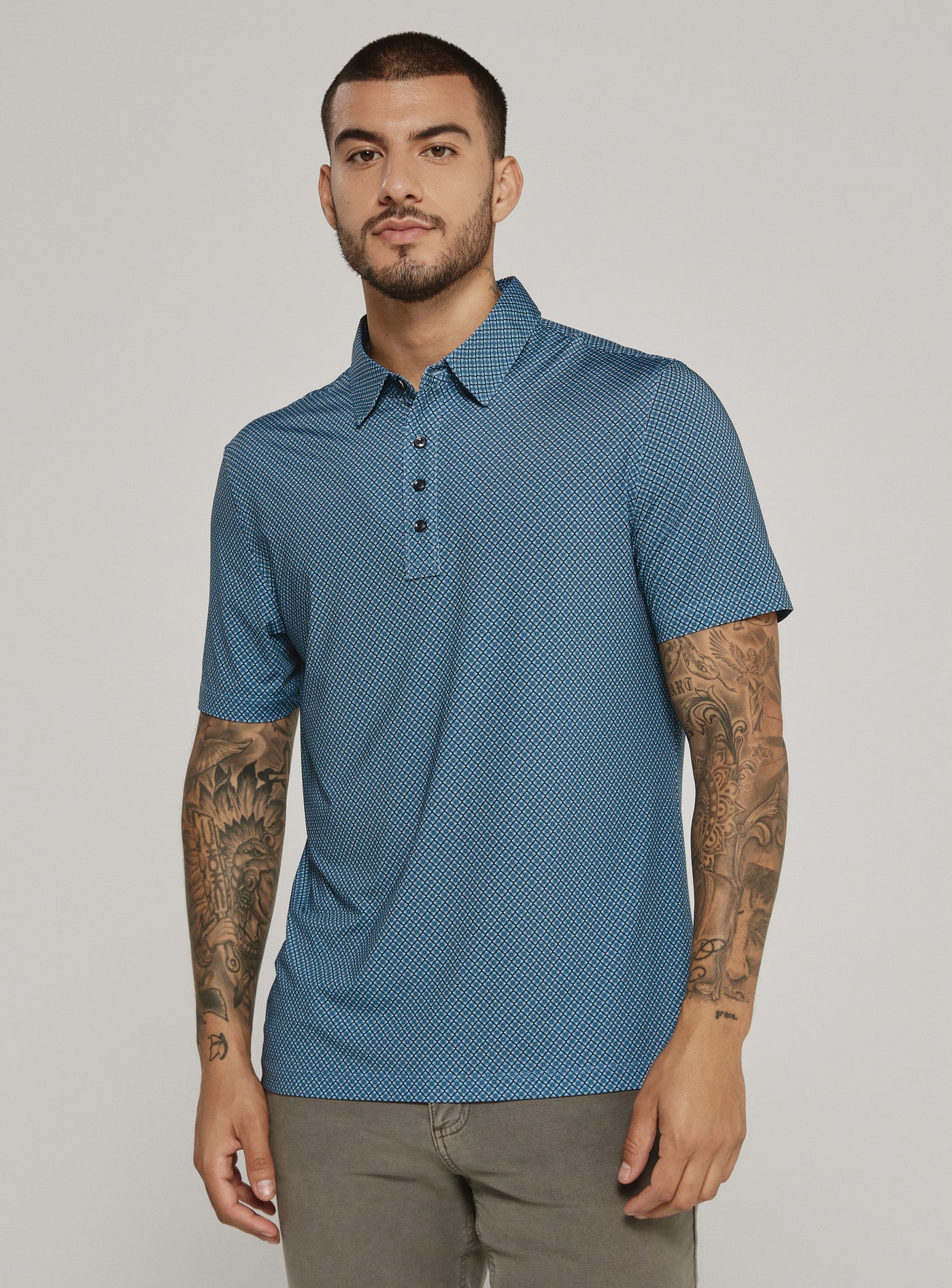 Marquez Short Sleeve Polo Shirt in Teal