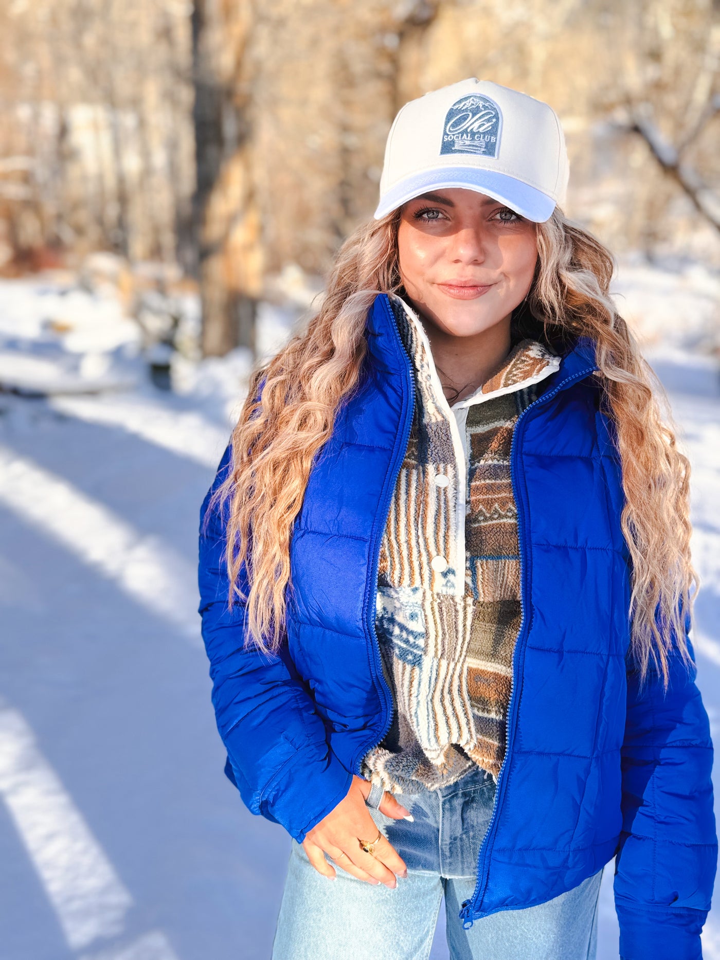 Ski Club - White Vintage Trucker Hat