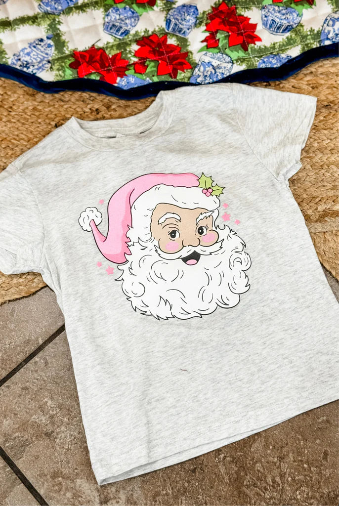 Santa with Pink Hat T-Shirt