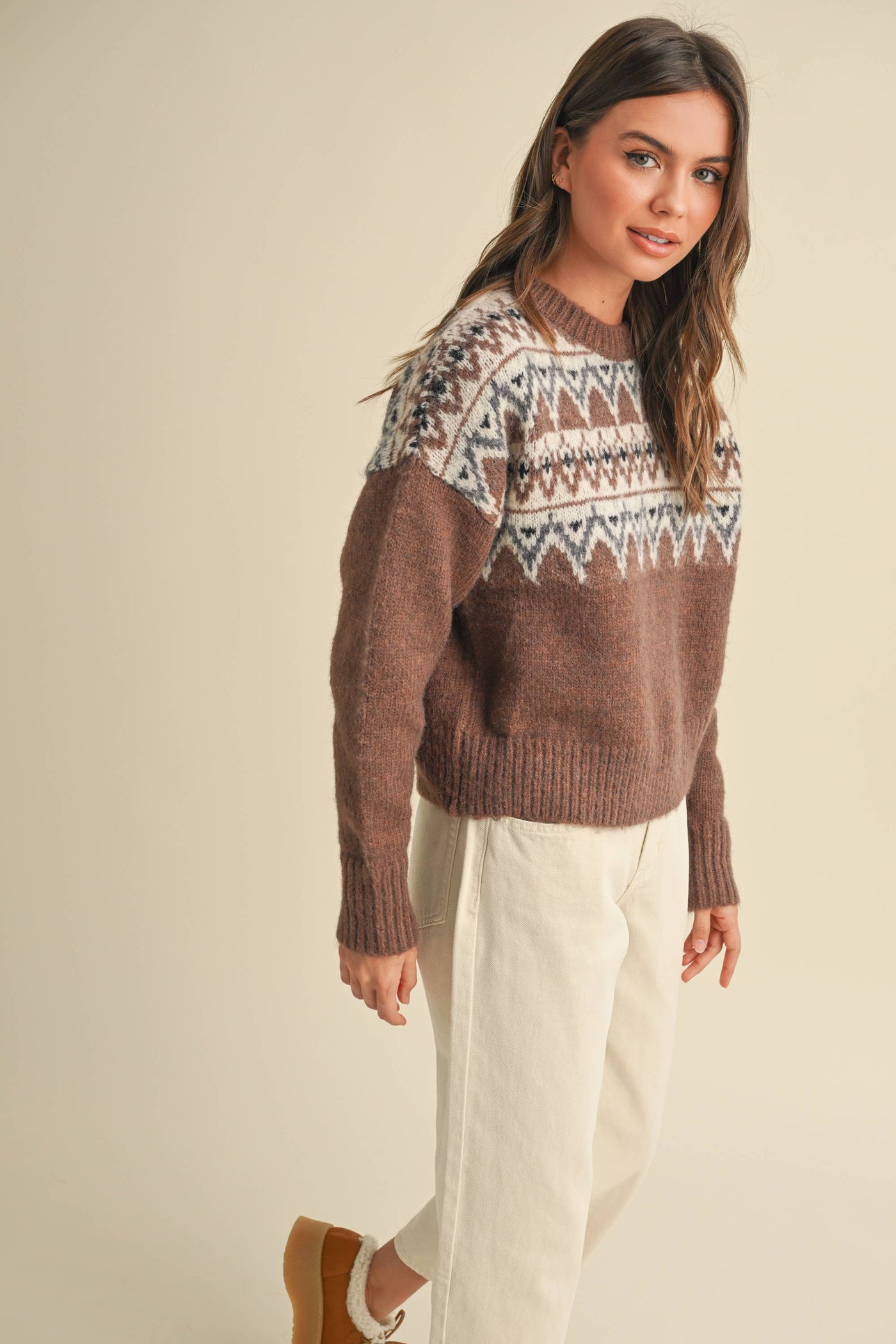 Aztec Pattern Sweater Top