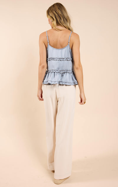 El Sol Ruffle Tank Top