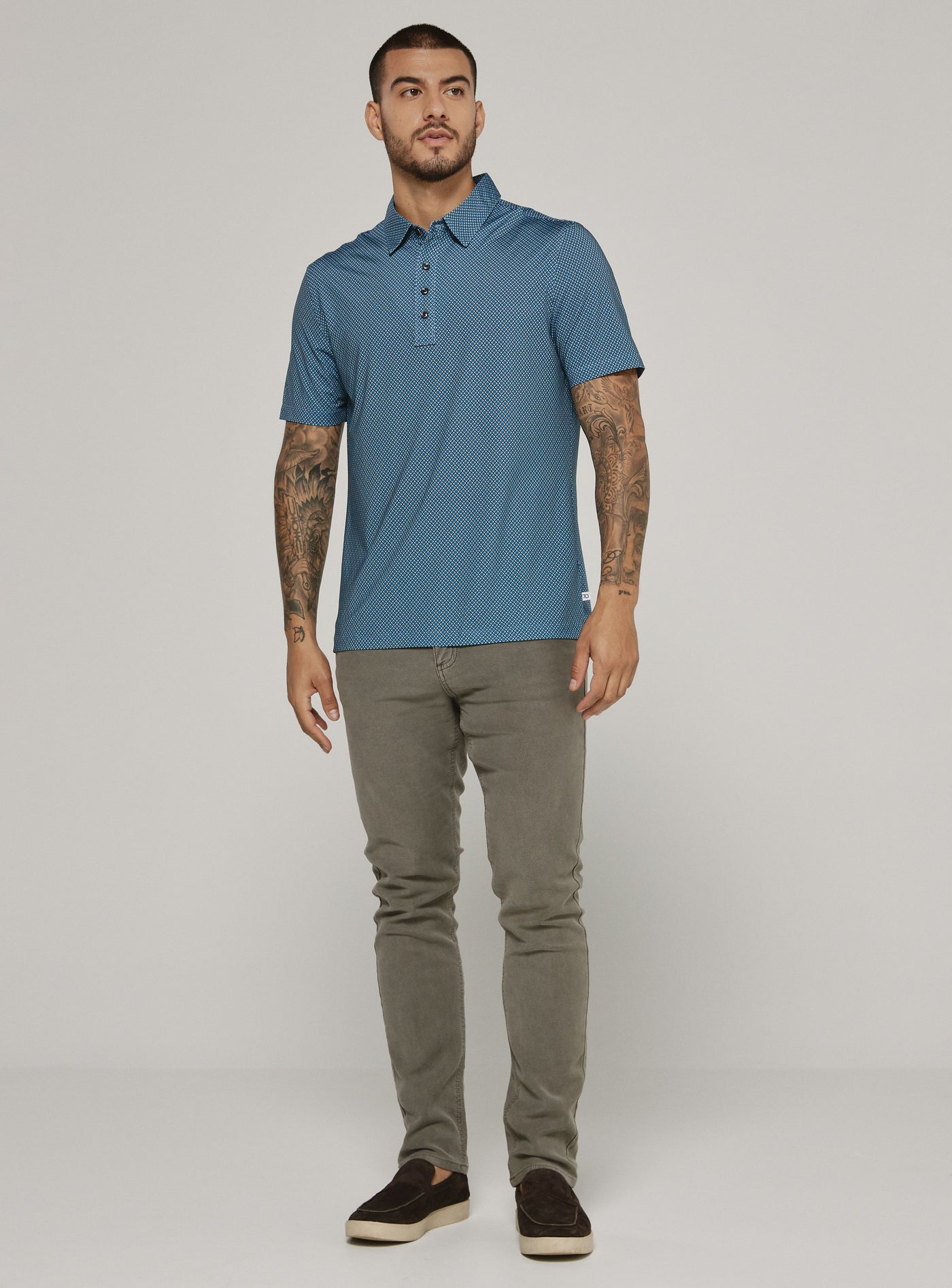 Marquez Short Sleeve Polo Shirt in Teal