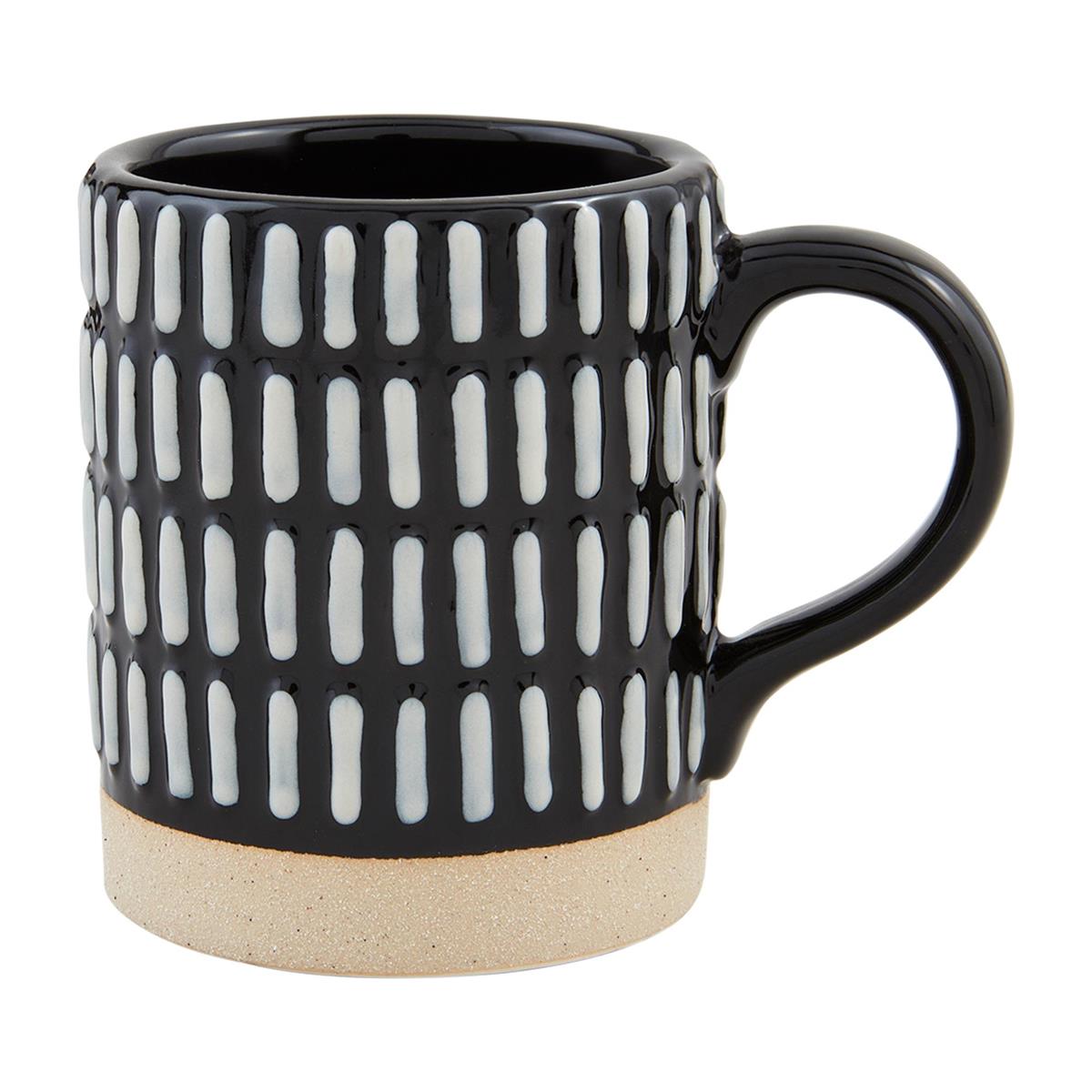 Black Lines Patterned Mug
