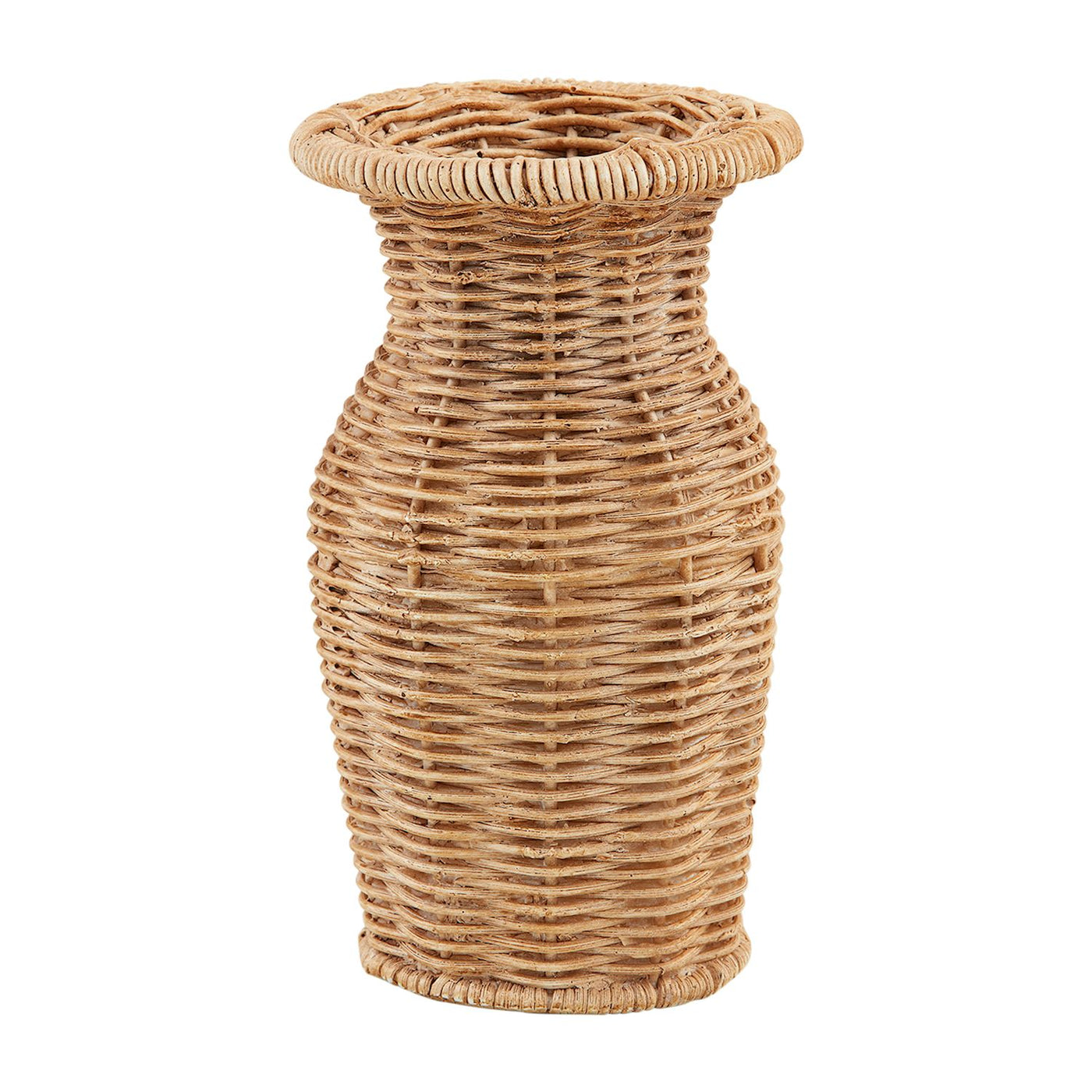 Skinny Resin Basket Weave Vase