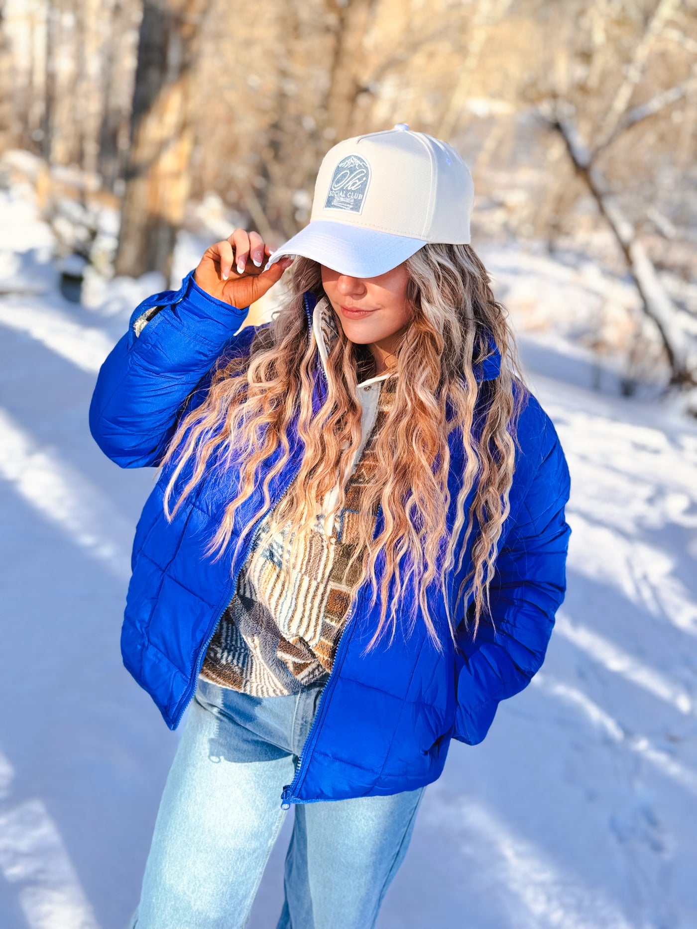 Ski Club - White Vintage Trucker Hat