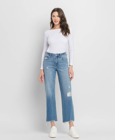 Blue Grove High Rise Distressed Slim Jeans