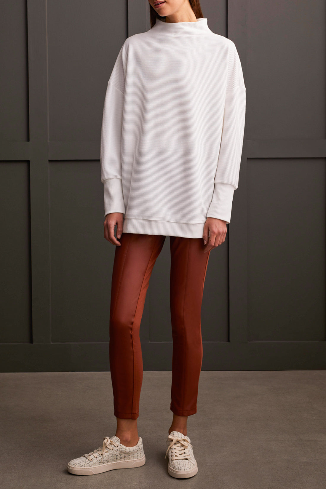 Funnel Neck Tunic, Eggshell