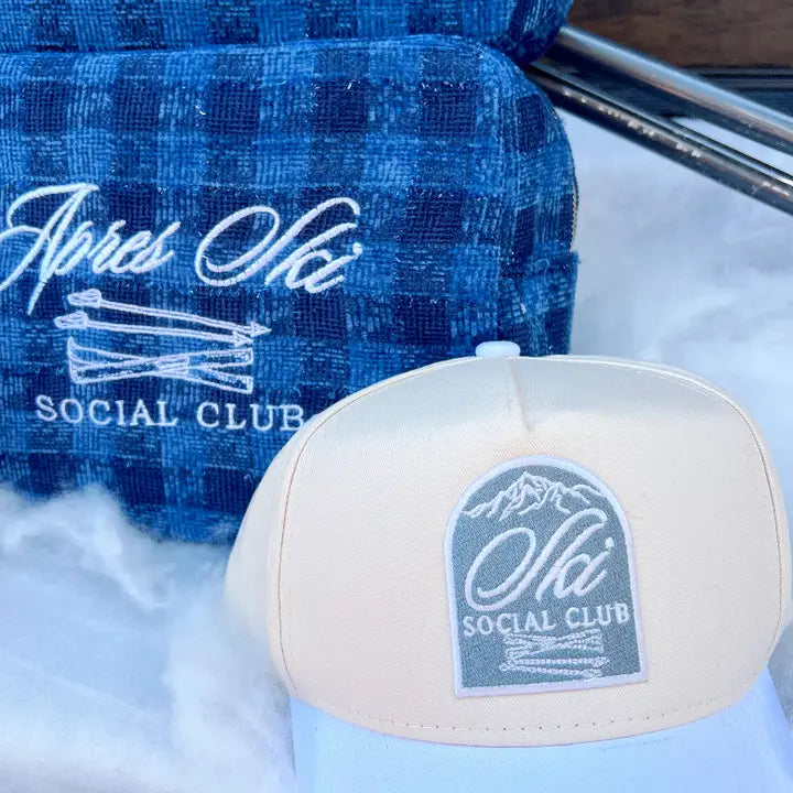 Ski Club - White Vintage Trucker Hat