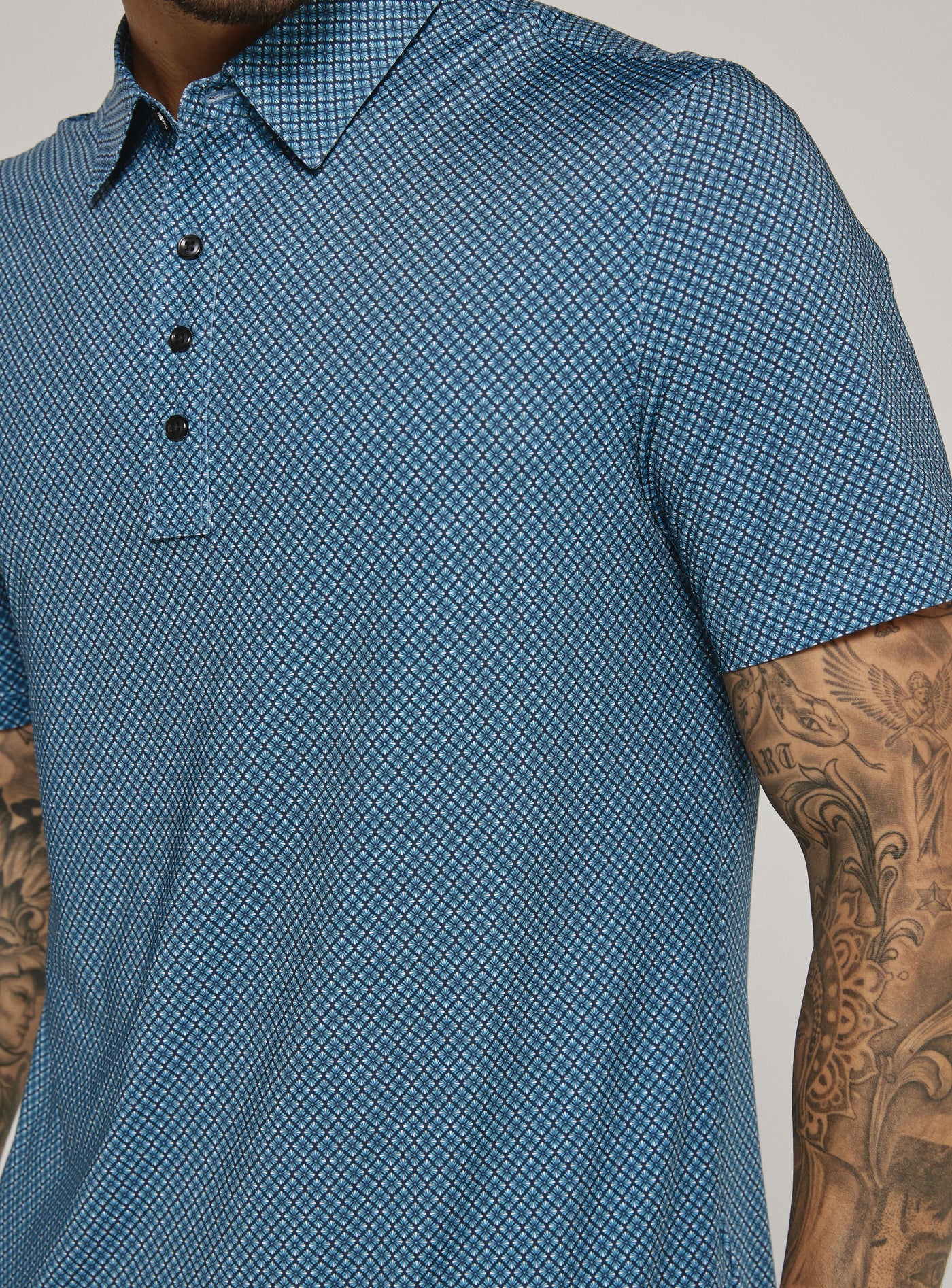 Marquez Short Sleeve Polo Shirt in Teal