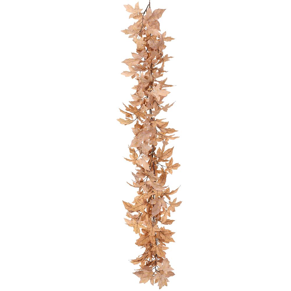 6' Maple Leaf Garland - Tan