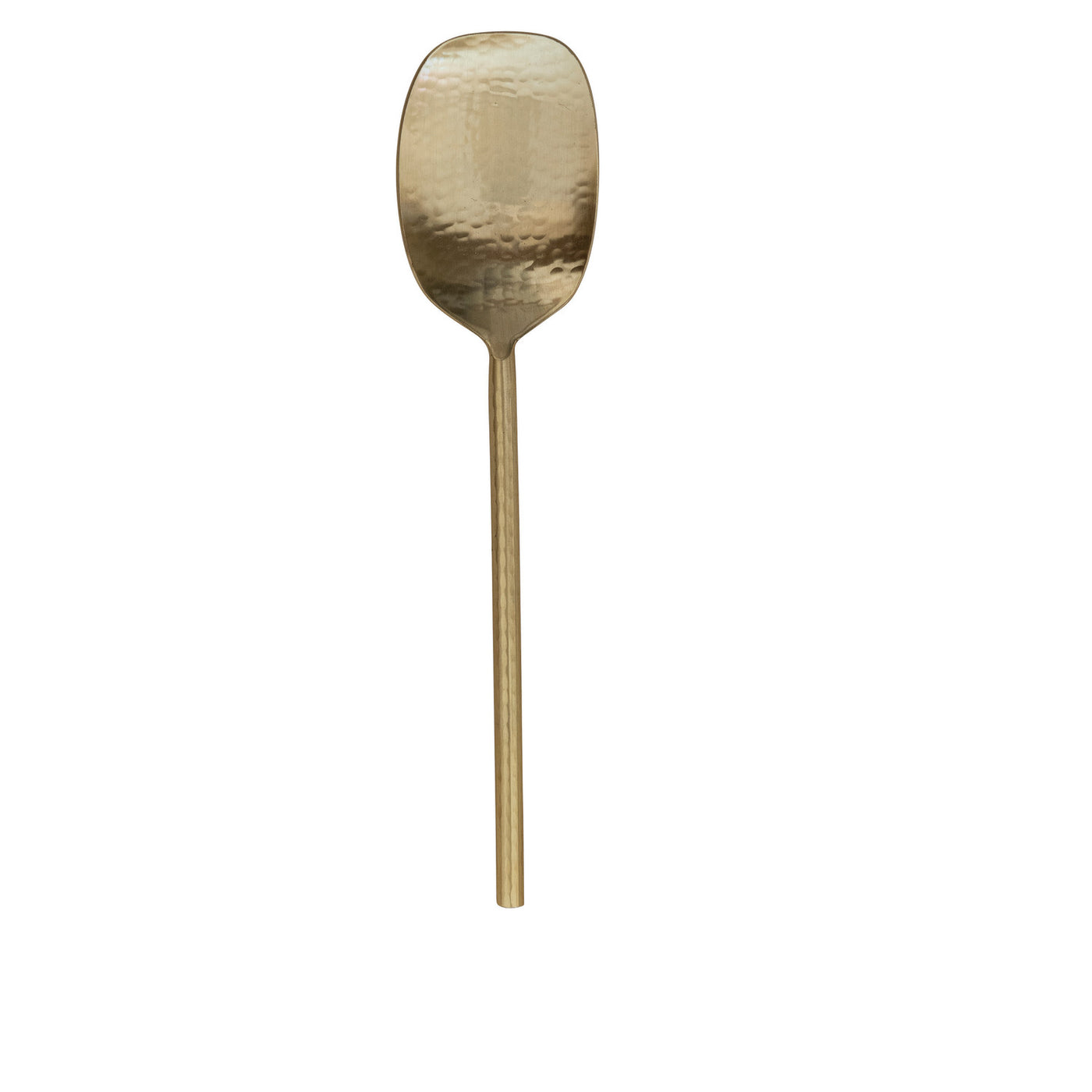 Hammered Stainless Steel Serving Spoon in Gold Finish