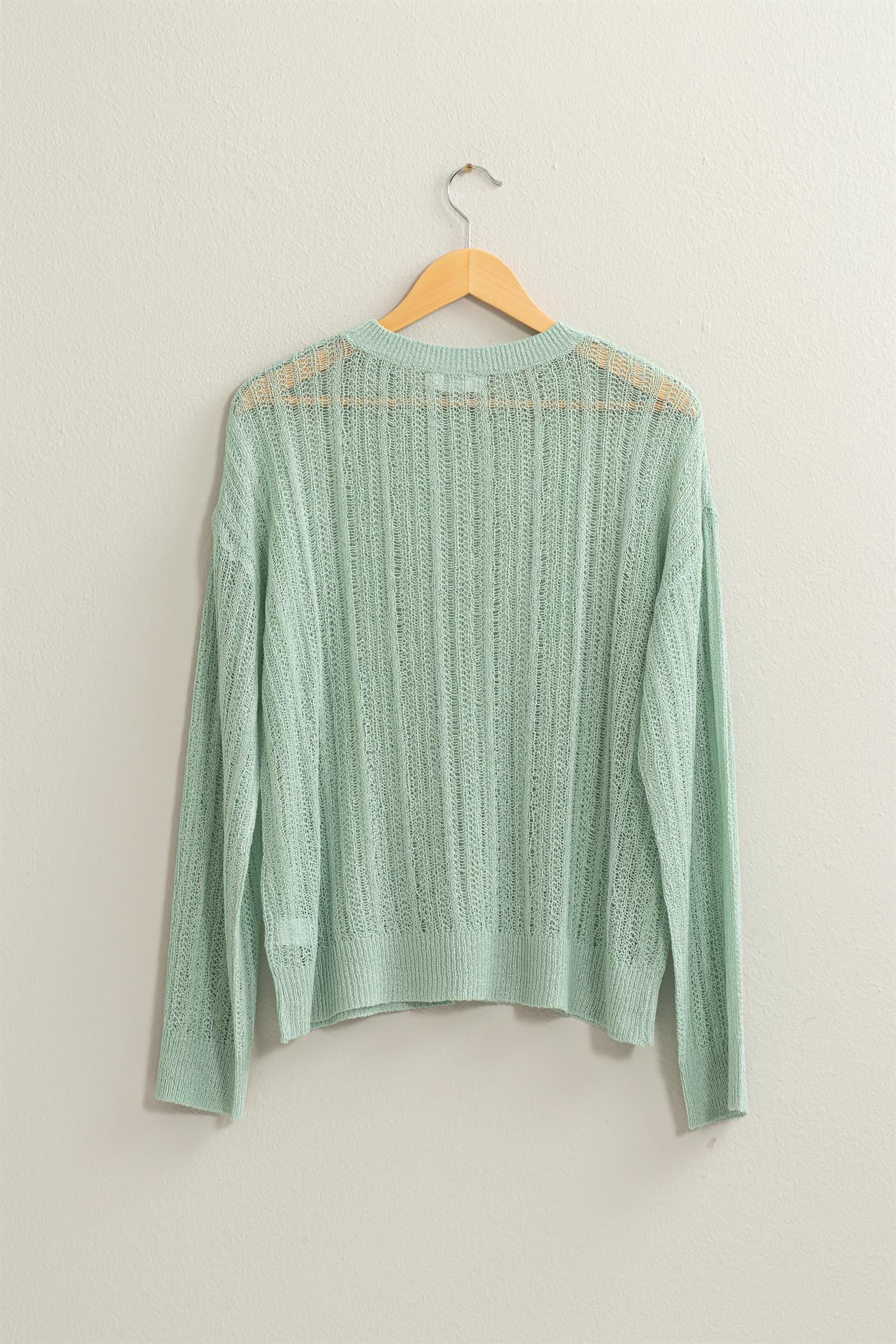 Alix Drop Shoulder Sweater in Mint