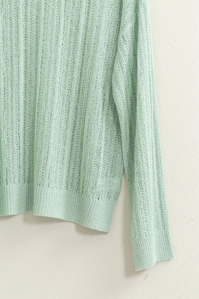 Alix Drop Shoulder Sweater in Mint