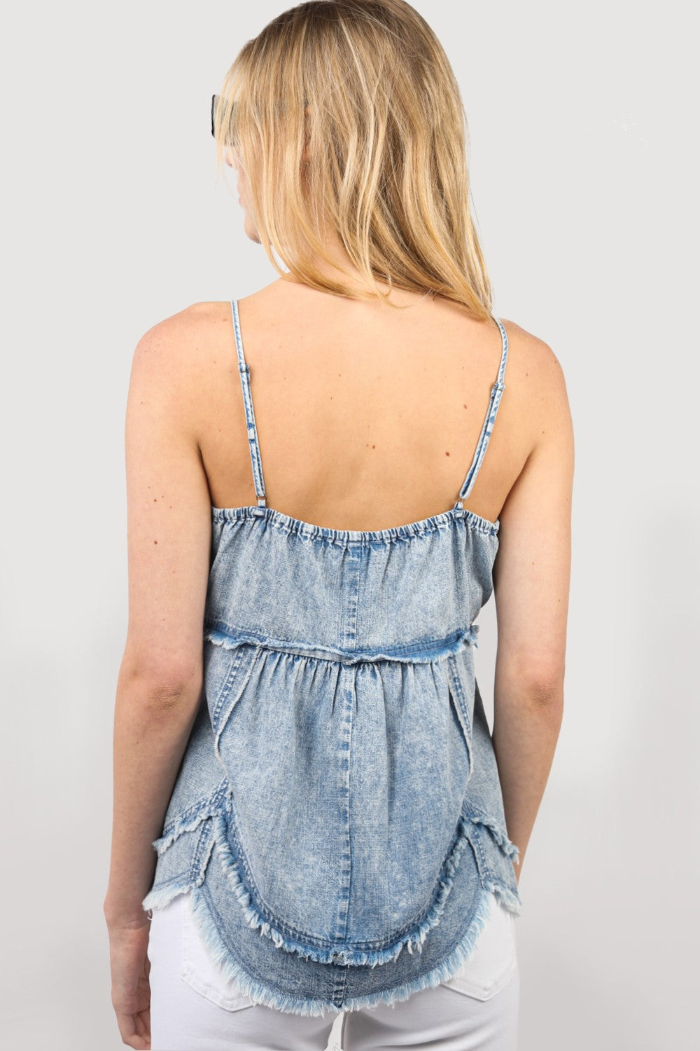 Ashten Babydoll Denim Tank