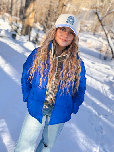 Colder Weather Puffer Jacket in Royal Blue