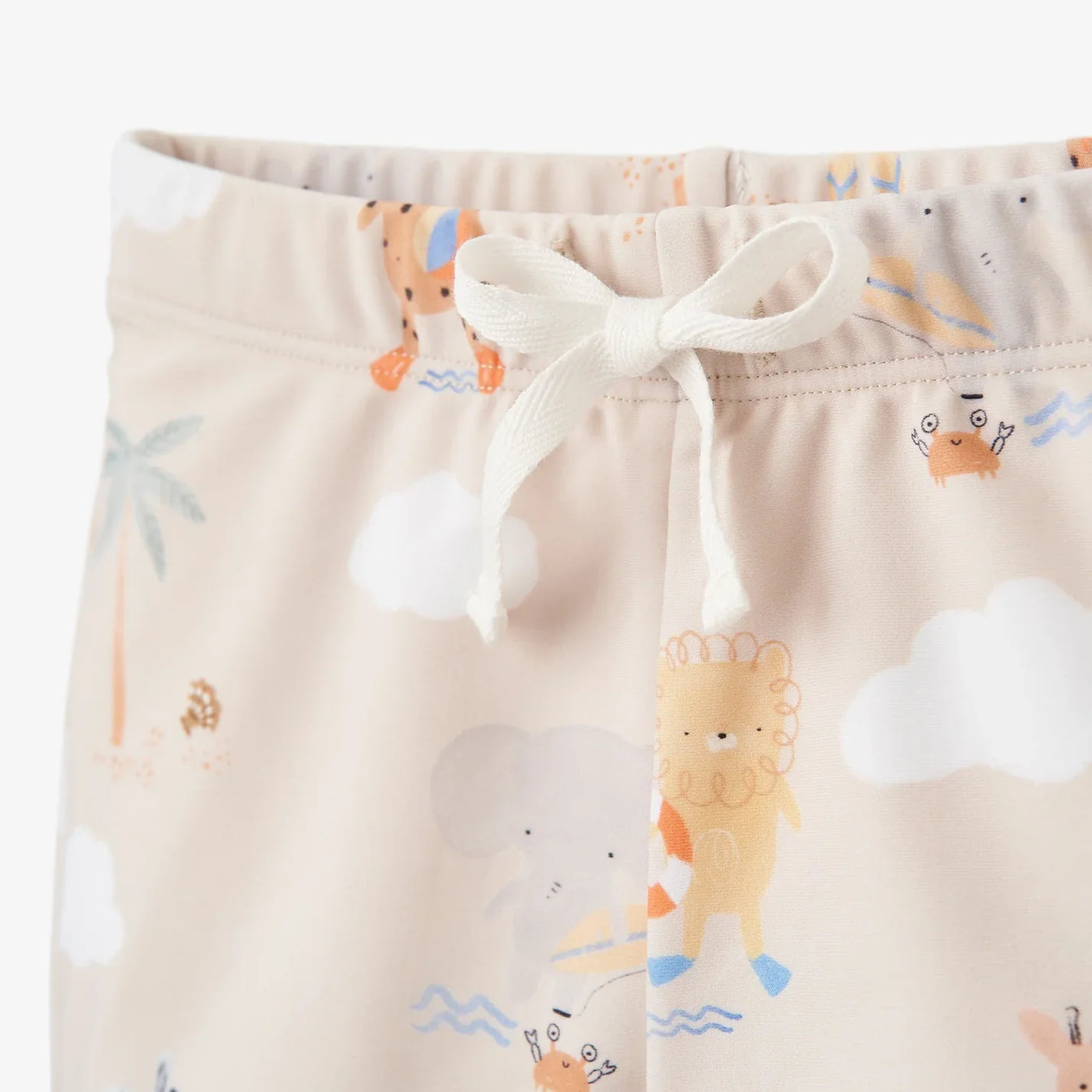 Blue Seaside Safari Swim Shorts