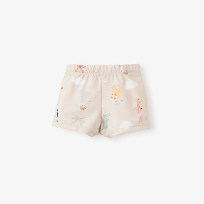 Blue Seaside Safari Swim Shorts