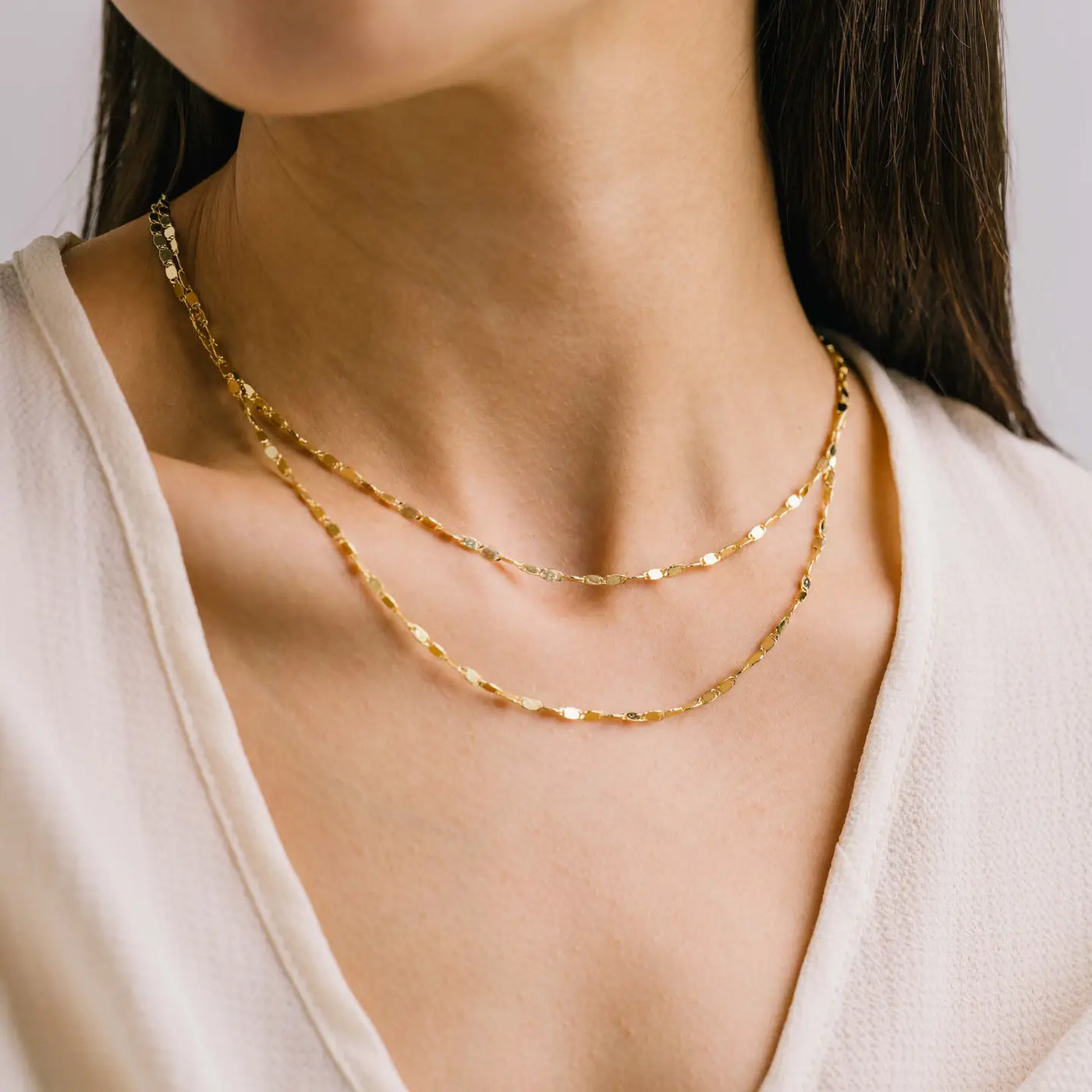 Cleo Layered Necklace in Gold