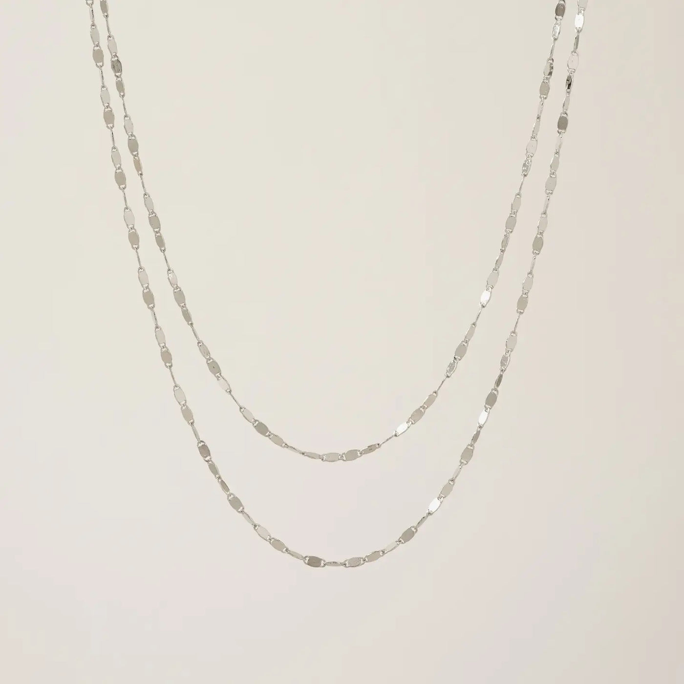 Cleo Layered Necklace in Silver