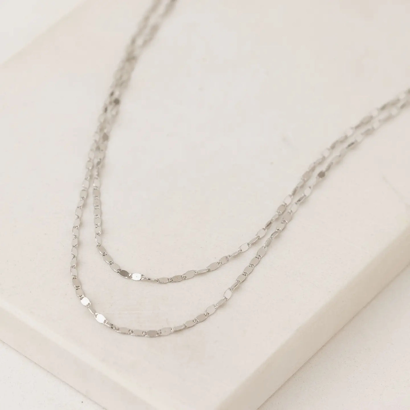 Cleo Layered Necklace in Silver