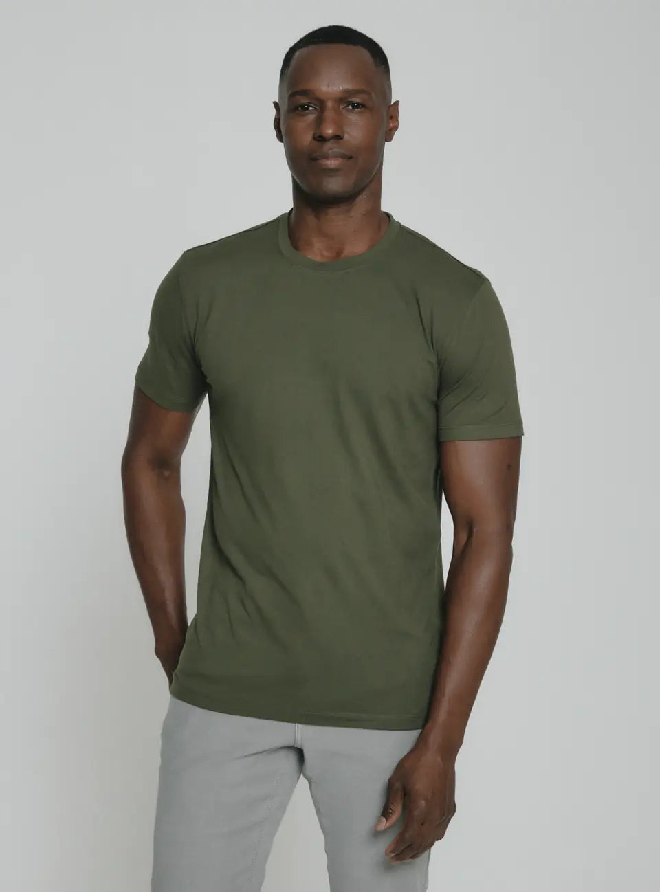 Core Crew Neck Tee in Olive