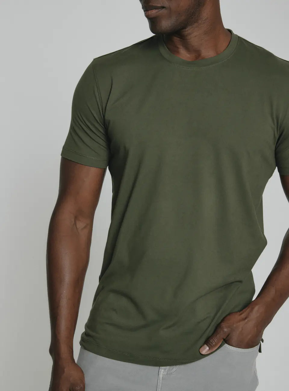 Core Crew Neck Tee in Olive