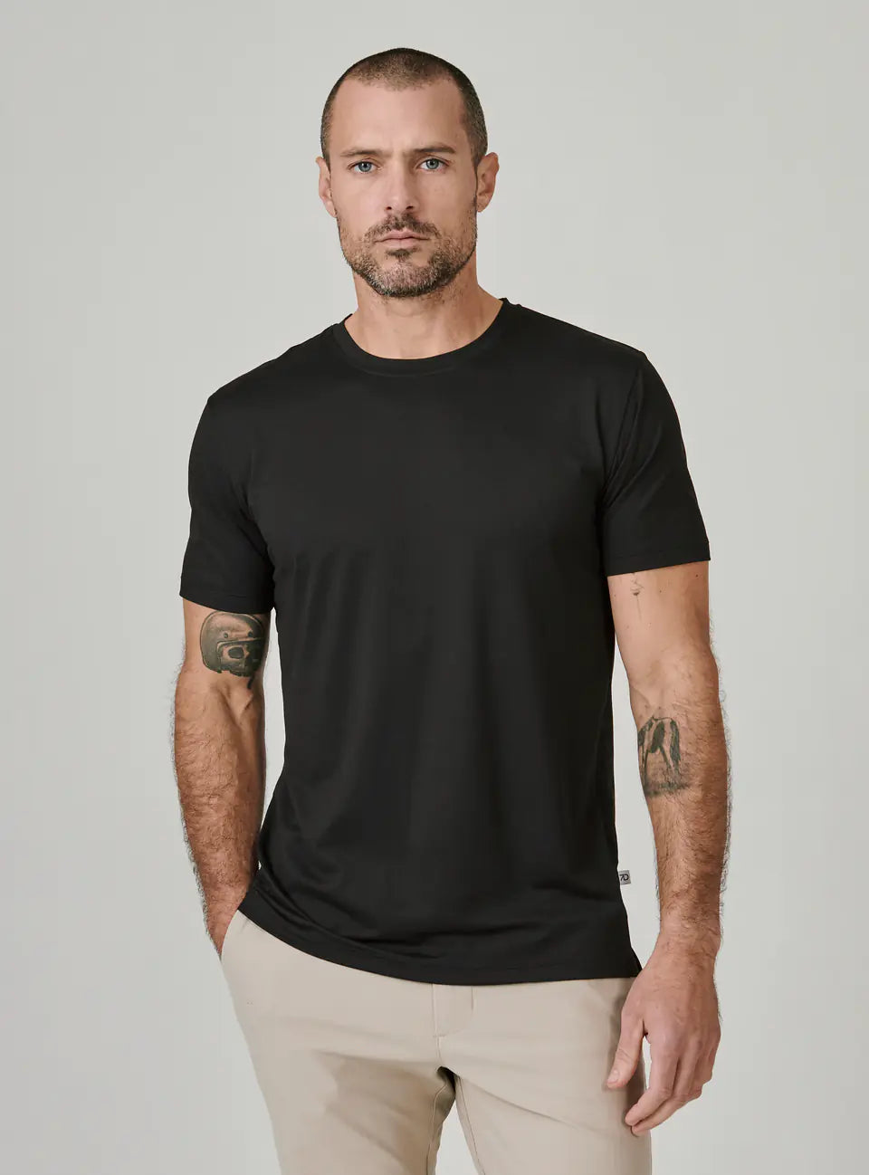 Core Crew Neck Tee in Black