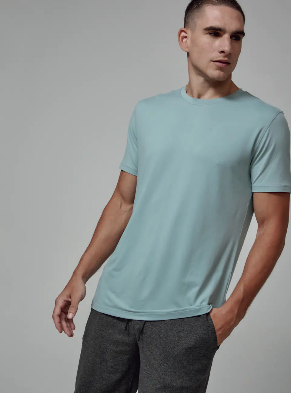 Core Crew Neck Tee in Seafoam