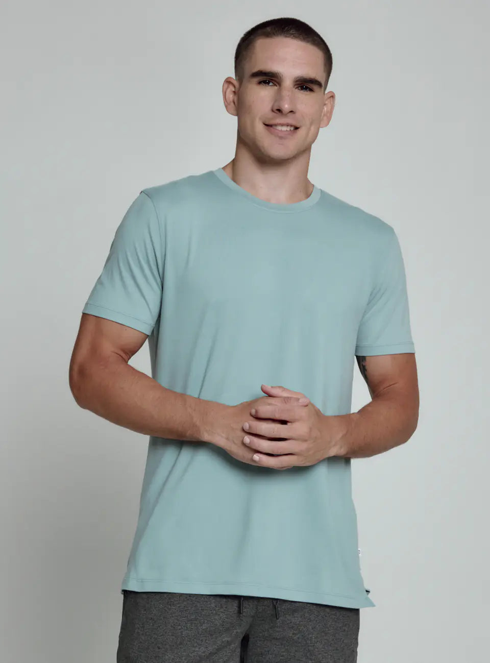 Core Crew Neck Tee in Seafoam