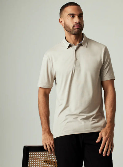 Core Polo in Heathered Sand