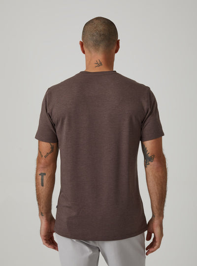 Core Ribbed Tee in Peppercorn