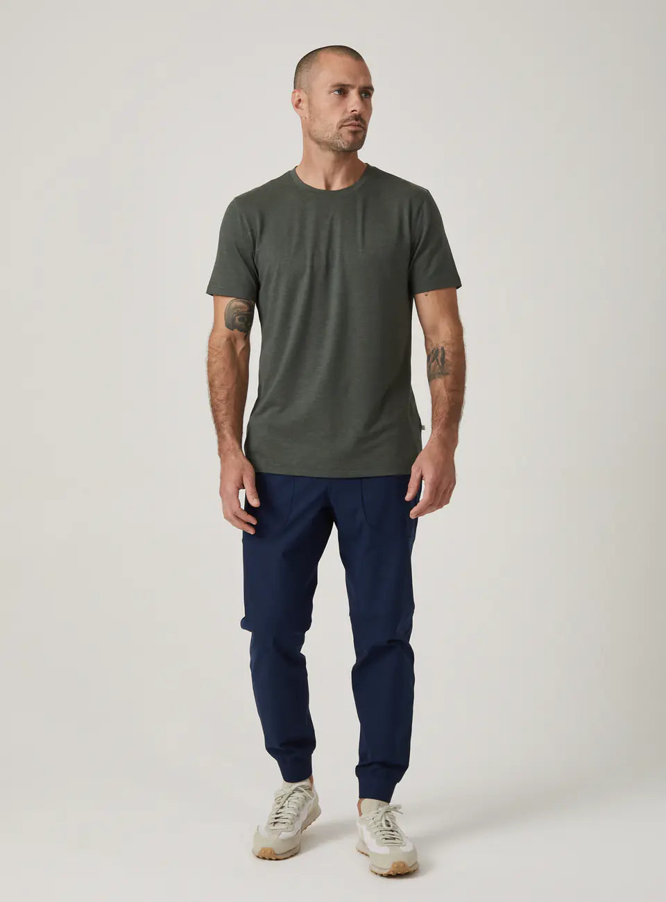 Core Textured Tee in Olive